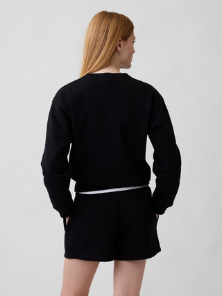 Sudadera Oversized Cuello Redondo con Logo
