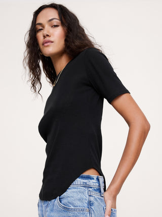 Camiseta Airy de algodón con mangas al codo.