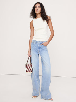 Camiseta Ajustada sin Mangas de Algodón