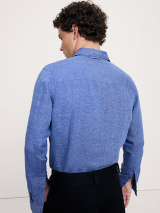 Loose-fitting Long-sleeved Linen Shirt