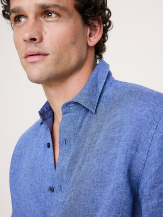 Loose-fitting Long-sleeved Linen Shirt