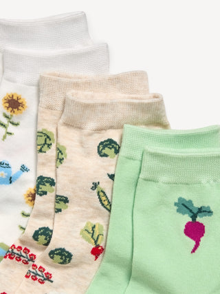 Paquete de 3 Medias con Estampado, Mujer