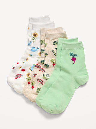 Paquete de 3 Medias con Estampado, Mujer