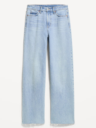 Jeans anchos de cintura extra alta.