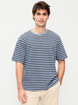 Camiseta de rayas de punto texturizado.