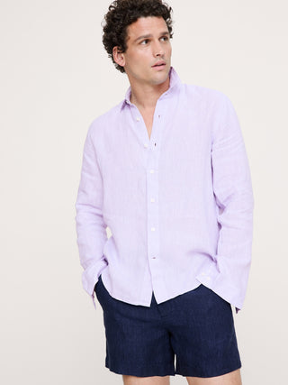 Loose-fitting Long-sleeved Linen Shirt