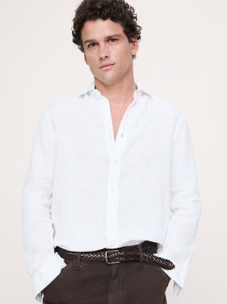 Loose-fitting Long-sleeved Linen Shirt