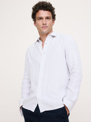 Camisa Holgada Manga Larga de Lino