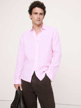 Camisa Holgada Manga Larga de Lino