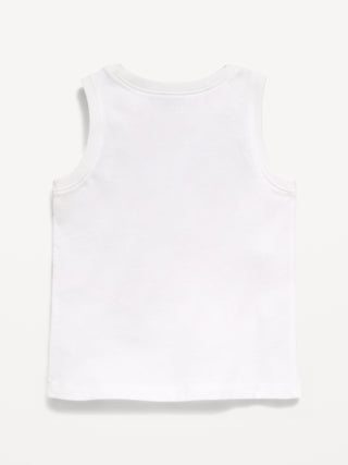 Camiseta sin mangas con logo gráfico para niños pequeños.