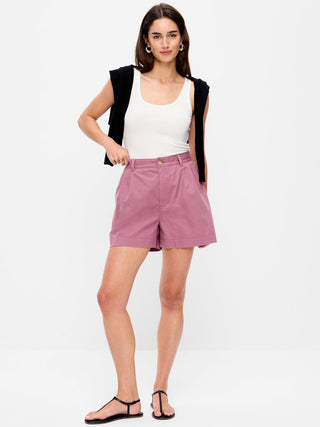 Shorts chinos OGC de cintura alta, entrepierna de 6 pulgadas.