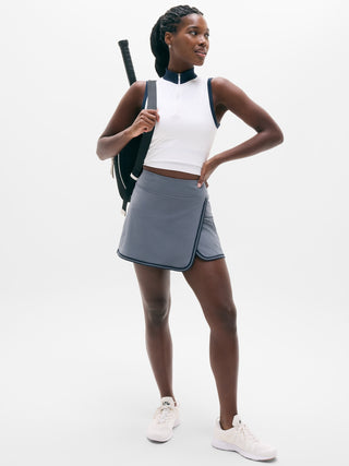 Asymmetric Sport Skirt with Logo
