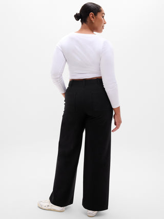 Pantalón ancho de tiro alto Skyline.