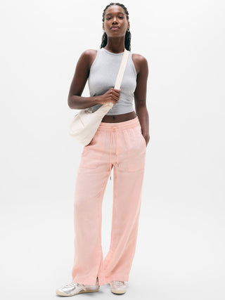 Pantalón Wide Leg Talle Alto de Lino