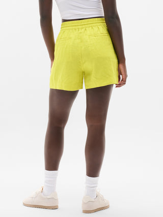 Linen Elastic Waist Shorts