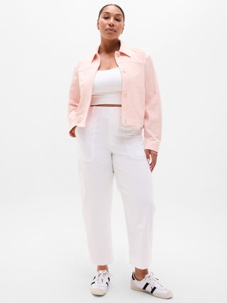 Chaqueta Corta con Bolsillos Delanteros