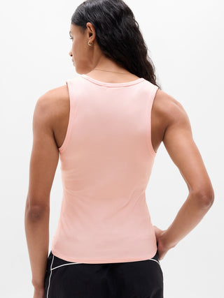 Camiseta sin mangas de canalé exclusiva.