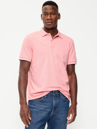 Short Sleeve Cotton Polo Shirt with Buttons
