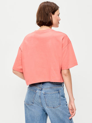 Camiseta Oversized Manga Corta de Algodón