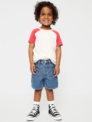 Pantalones cortos de mezclilla Baggy Carpenter Utility para niños pequeños.