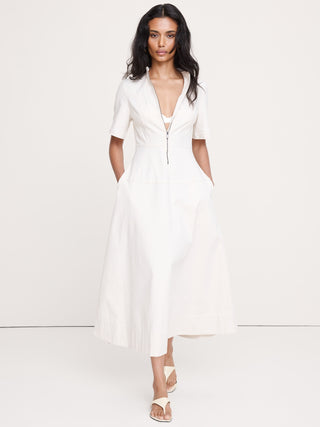 Vestido Larfo con Cremallera de Algodón