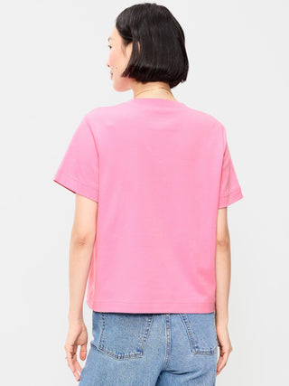 Camiseta Oversize Manga Corta de Algodón