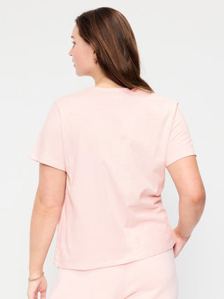 Camiseta con gráfico y logo de cuello redondo EveryWear.