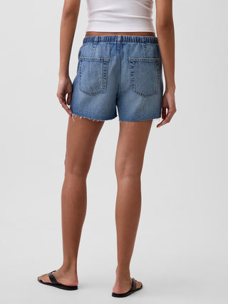 Shorts vaqueros sencillos de talle bajo de 3,5".