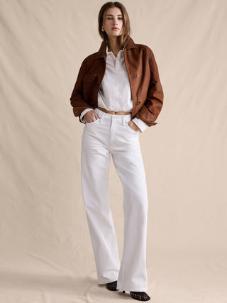 High-Waisted Flared Jeans with Pockets
