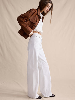 High-Waisted Flared Jeans with Pockets