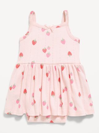 Vestido de Tirantes con Estampado Floral, Bebé