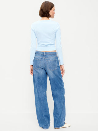 Low-Rise Loose Jeans.