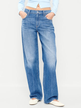 Low-Rise Loose Jeans.