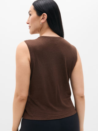 Camiseta sin Mangas de Lino
