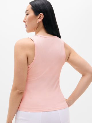 Camiseta sin mangas de canalé exclusiva.