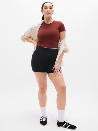 Short Deportivo Talle Alto con Logo