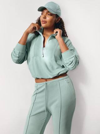 Sudadera Cuello Alto con Media Cremallera