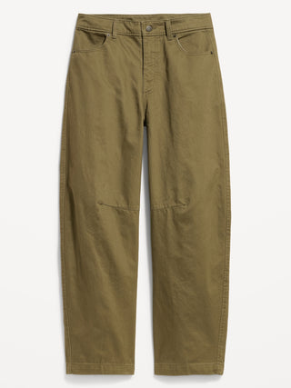 Pantalones chinos tipo barril de tiro medio.