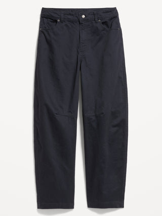 Pantalones chinos tipo barril de tiro medio.