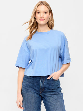 Camiseta Oversized Manga Corta de Algodón