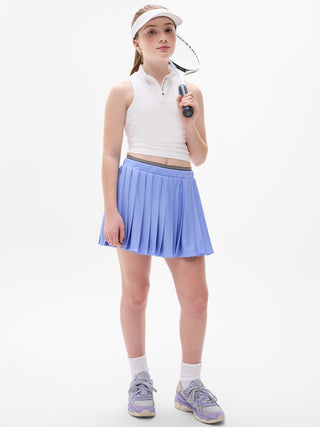 Falda pantalón de malla perfecta plisada para niña Athleta.