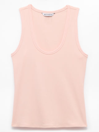 Camiseta sin mangas de canalé exclusiva.