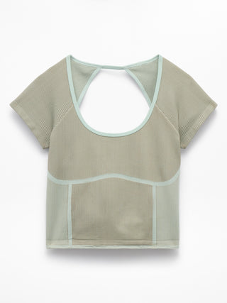 Open Back Seamless Sports T-Shirt