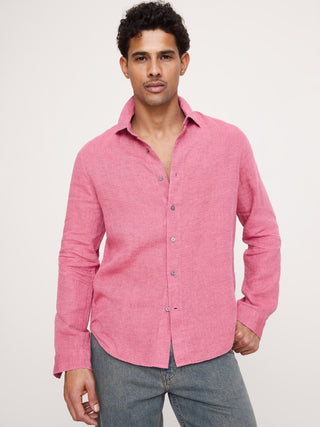 Loose-fitting Long-sleeved Linen Shirt