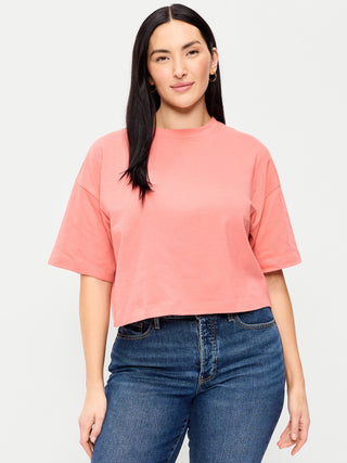 Camiseta Oversized Manga Corta de Algodón