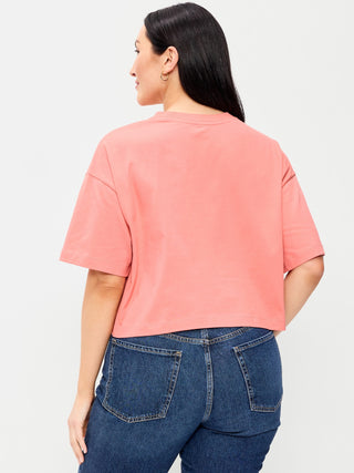 Camiseta Oversized Manga Corta de Algodón