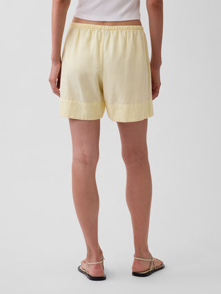 Shorts fáciles de mezcla de lino de 6".