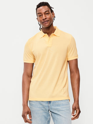 Short Sleeve Cotton Polo Shirt with Buttons