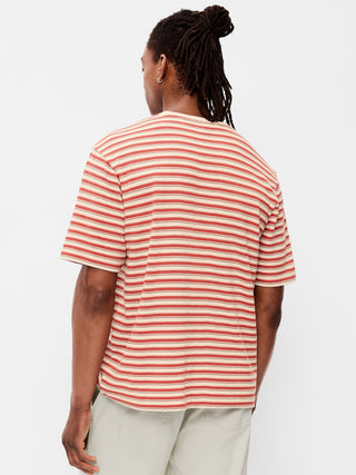 Camiseta de rayas de punto texturizado.
