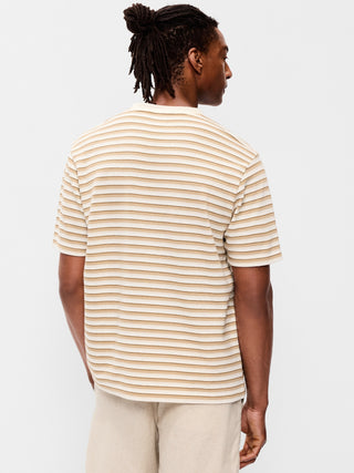 Camiseta de rayas de punto texturizado.